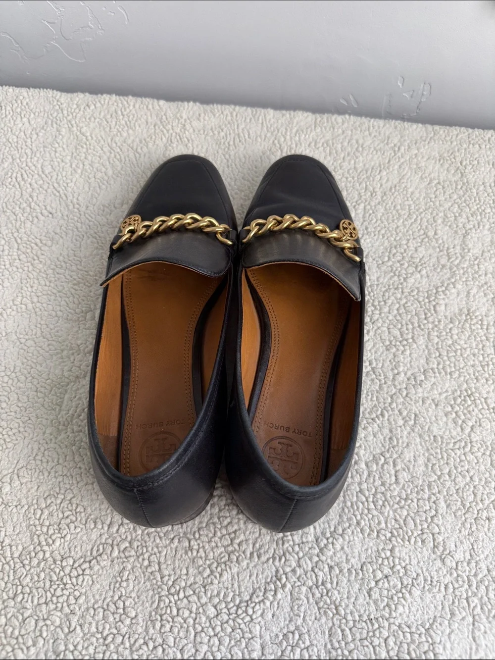 Tory Burch Black Charm Loafers Size 7.5
